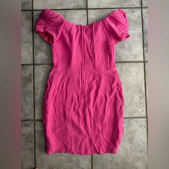 VINTAGE Pink Rhapsody Off-Shoulder Dress - Picture 10 of 15